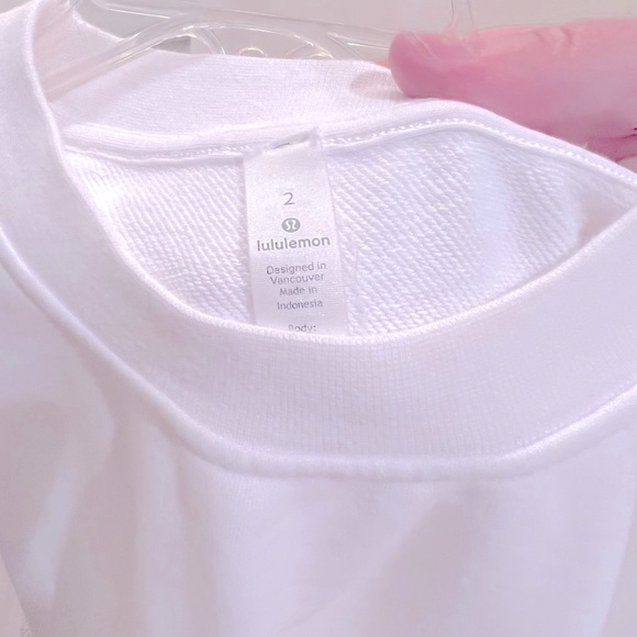 Lululemon White Women’s French Terry Sweatshirt size P6. - Picture 6 of 11